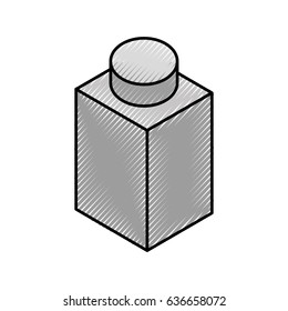 isometric block game piece