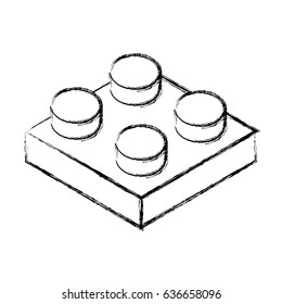 isometric block game piece