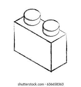 isometric block game piece