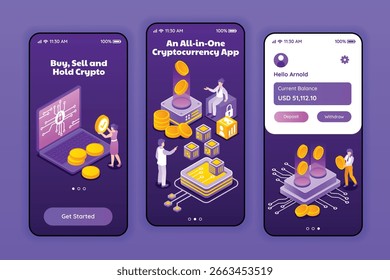 Isometric Blockchain Technology and Digital Finance App Design