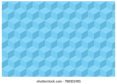 isometric blue pattern, flat vector illustration