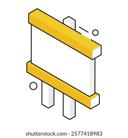 Isometric board with graphs and markers, ideal for business presentations, data visualization tools, and performance reviews.