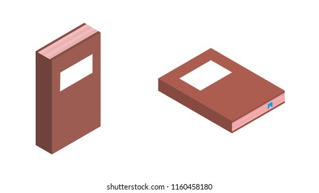 Isometric book icon