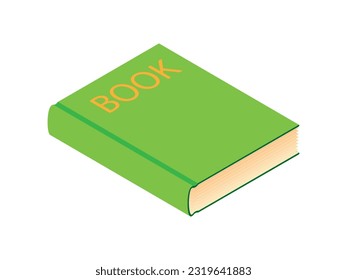 An isometric book icon is a graphic representation of a book, typically created using vector graphics software.