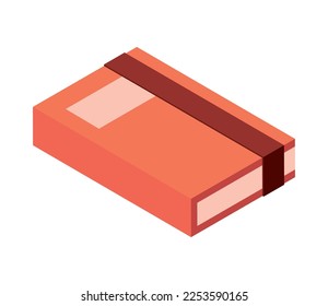 isometric book icon isolated style