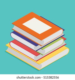 Isometric book icon vector illustration in flat design style