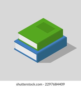 Isometric book on a background