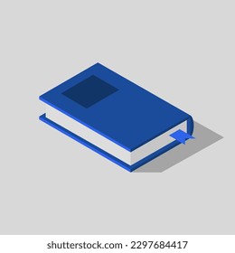 Libro isométrico sobre el fondo