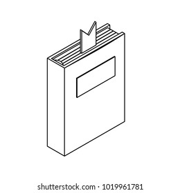 Isometric book simple icon concept vector illustration