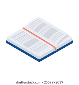 Isometric Book Vector Illustration - 01