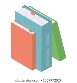 Isometric Book Vector Illustration - 05