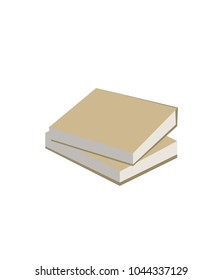 Isometric books isolated