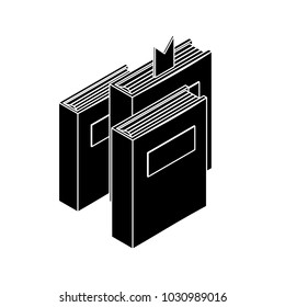 Isometric books simple icon concept vector illustration