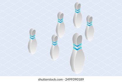 Isometric bowling. Bowling ball isolated on white background