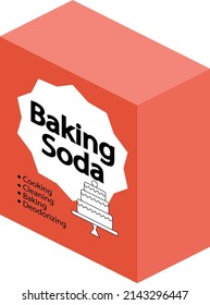 Isometric Box Of Baking Soda