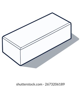 Modelo de caixa isométrica para conceitos de empacotamento, ideias de armazenamento e visuais de design gráfico