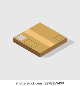 Isometric box on a background