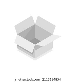 Isometric box on a white background