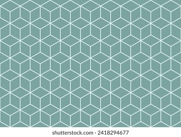 Isometric box pattern wallpaper. Background. Isometric shape. Print design. Graphic design. Vector pattern. Geometric pattern. Fabric. Decorative. Ornaments. Pink and Blue colour tone. Form.