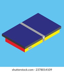 ilustración de diseño de caja isométrica
