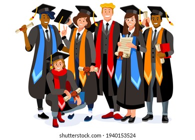 Isometric Boys and Girls Studying at Home with Laptop and Book on the Desk. Students with books working on a class and learning for diploma or education and looking for a network to study online.