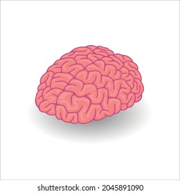 isometric brain analytics vector illustration. brain idea icon flat design isolated. landing page illustration brain study. creative thinking