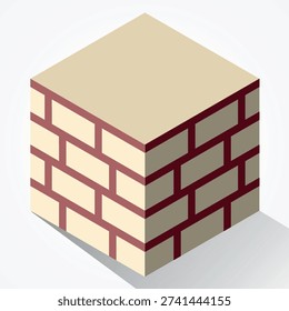 Isometric Brick Block – Masonry Construction Building Material Game Cube