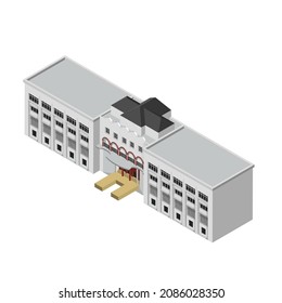 An Isometric of a Building Called Institut National des Beaux-Arts de Tétouan Located in Morocco