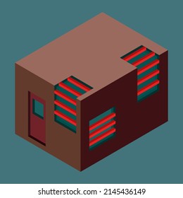 isometric building in the city