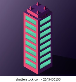 isometric building in the city