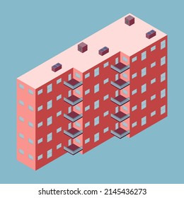 isometric building in the city