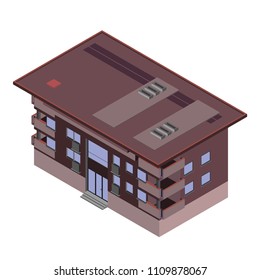 Isometric building city 3d icon vector design house illustration isolated exterior flat