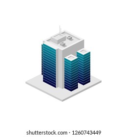 isometric building. Element of color building icon for mobile concept and web apps. Detailed isometric building icon can be used for web and mobile