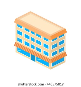 Isometric building. House icon. 