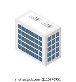 Isometric building on a background