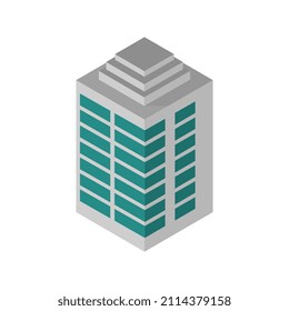 Isometric building on a background