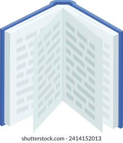 Isometric building with open center, detailed facade, urban architecture vector illustration. Modern city structure, corporate building 3D design vector illustration.