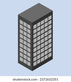 isometric building test vector design illustration
