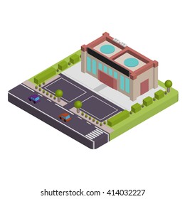 Isometric building vector illustration