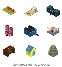 The Isometric Buildings Illustrations Set is a collection of visually stunning and architecturally accurate digital artworks. Each illustration in the set showcases buildings and structures.