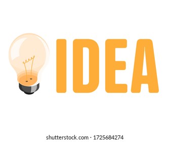 Isometric bulb design. Idea concept, solution innovative technology. Badge the shining bulb. 3D Isometry. Vector illustration in flat style.