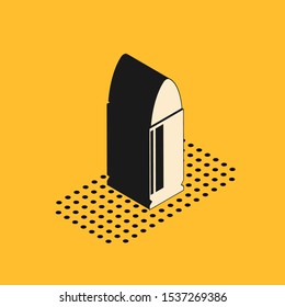 Isometric Bullet icon isolated on yellow background.  Vector Illustration