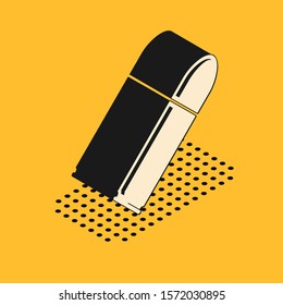Isometric Bullet icon isolated on yellow background.  Vector Illustration