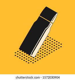 Isometric Bullet icon isolated on yellow background.  Vector Illustration