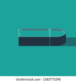 Isometric Bullet icon isolated on green background.  Vector Illustration