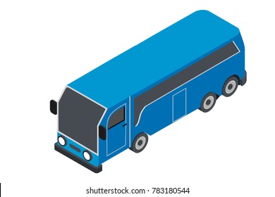 isometric bus transportation