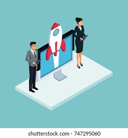 Isometric business avatars