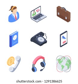 Isometric business and customer services icons are designed creatively to be grabbed for the business projects. Icons can easily be edited and modified. 