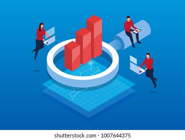 Isometric Business And Data Analysis