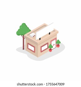 Isometric Business Store Vector Illustration